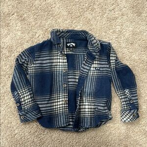 Little boys Billabong Blue and White Button Down Shirt